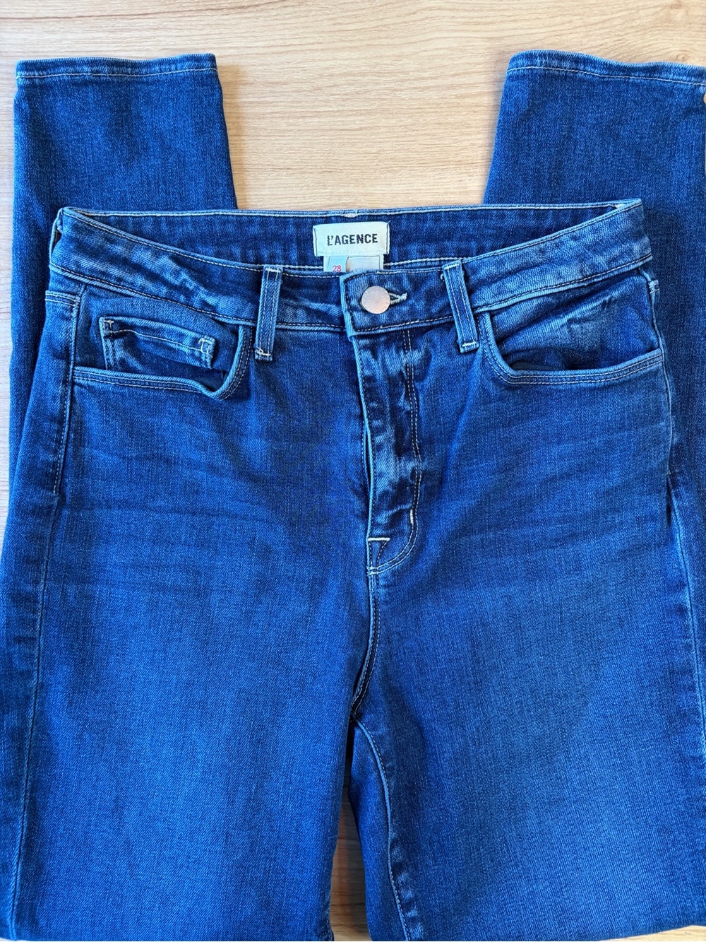 L'AGENCE Monique Ultra High Rise Skinny Jeans Dark Wash Magnolia Size 28